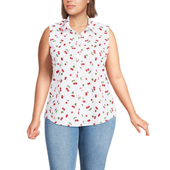 Women's Plus Size No Iron Sleeveless Shirt