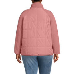 Women's Plus Size Mixed Media Sherpa Fleece Jacket