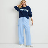 Women's Serious Sweats High Rise Wide Leg Cargo Pant - Set Bottom