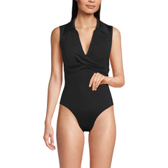 Women's Polo High Leg One Piece Swimsuit
