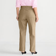 Women's Plus Size Herringbone Chino High Rise Utility Pants