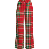 Women's Petite Flannel Wide Leg Sleep Pants