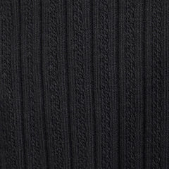 Women's Plus Size Long Sleeve Pointelle Rib Keyhole Polo Top
