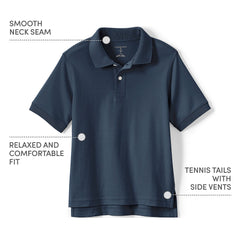 Men's Tall Short Sleeve Interlock Polo Shirt