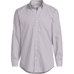 Men's Tall Tailored Fit No Iron Pattern Supima Cotton Pinpoint Buttondown Collar Dress Shirt