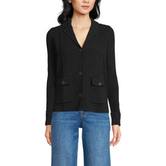 Women's Petite Drifter Ribbed Collared Blazer Sweater