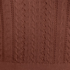 Women's Fine Gauge Cotton Pointelle Polo Sweater