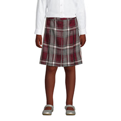 Girls Plaid Box Pleat Skirt Top of the Knee