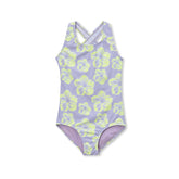 Girls Slim Chlorine Resistant One Piece Swimsuit