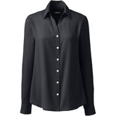 Women's Plus Size Long Sleeve Crepe Blouse