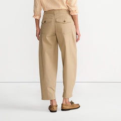 Women's Tall Chino High Rise Barrel Leg Utility Ankle Pants