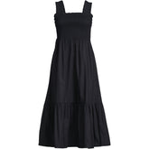 Women's Cotton Poplin Ruffle Smocked Dress