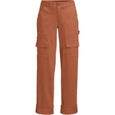 Women's Petite Chino Mid Rise Straight Leg Cargo Ankle Pants
