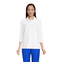 Women's 3/4 Sleeve Light Weight Jersey Cowl Neck Top