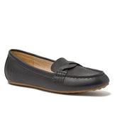 Women's Wide Width Comfort Suede Leather Slip On Loafer Shoes