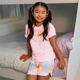 Girls Short Sleeve Tee and Shorts Pajama Set