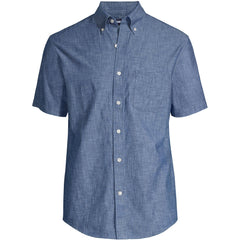 Men's Tall Short Sleeve Button Down Chambray Shirt