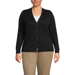 Women's Plus Cotton Modal V-neck Cardigan Sweater