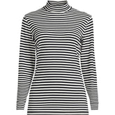 Women's Plus Size Relaxed Cotton Long Sleeve Mock Turtleneck