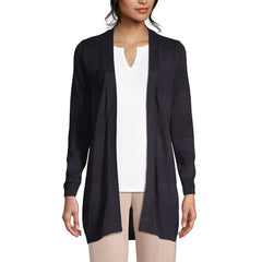Women's Cotton Modal Texture Stripe Open Cardigan Sweater