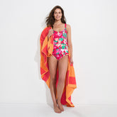 Women's Ruffle Fauxkini One Piece Swimsuit