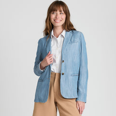 Women's Indigo TENCEL TM Fiber Relaxed Blazer