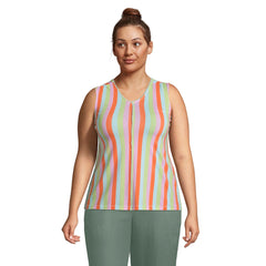 Women's Plus Size Light Weight Trimmed Tank Top