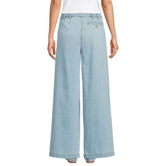 Women's Tall Lightweight Denim Mid Rise Pleated Slouchy Jeans