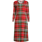 Women's Plus Size Cotton Long Sleeve Midcalf Nightgown