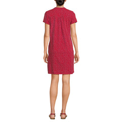 Women's Cotton Modal Pintuck Short Sleeve Dress