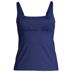 Women's Chlorine Resistant Tummy Control Square Neck Underwire Tankini Swimsuit Top Adjustable Strap