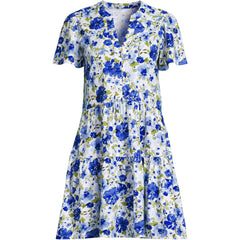 Women's Plus Size Cotton Jersey Tiered Mini Dress