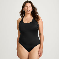 Women's Plus Size Tugless X-Back One Piece Swimsuit