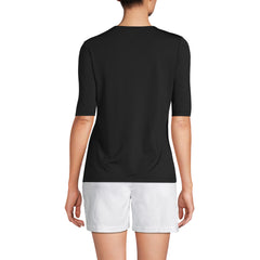 Women's Elbow Sleeve Crewneck Garden Tee- Sunshade UPF 50 Quick Dry