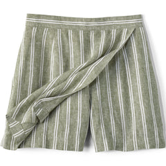 Women's Plus Size Linen Above the Knee Skort