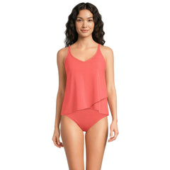 Women's D-Cup Tulip Hem Tankini Top