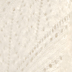 Women's Eyelash Fuzzy Pointelle Puff Sleeve Sweater