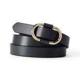 Women's Adjustable Skinny Leather Belt