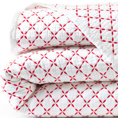 Embroidered Diamond Double Voile Quilt