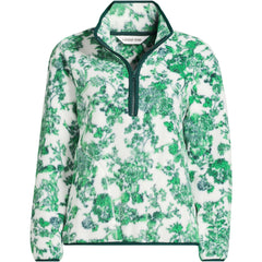 Women's Print Half Zip Cozy Sherpa Fleece Pullover