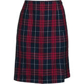 Women's Plaid A Line Tab Skort Top of Knee