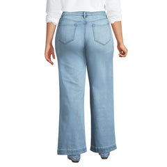 Plus Size High Rise Wide Leg Denim Jeans