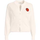Women's Plus Size Cotton Embellished Cardigan Sweater