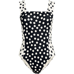 Women's Square Neck High Leg One Piece Swimsuit