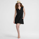 Women's SunShade UPF 50 Quickdry Sleeveless Mini Swim Cover-Up Dress