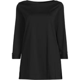 Women's Supima Cotton Adjustable 3/4 Sleeve Boatneck Tunic