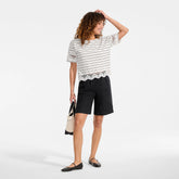 Women's Linen High Rise Pull On 7" Shorts