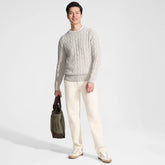 Men's Long Sleeve Drifter Cable Crewneck Sweater
