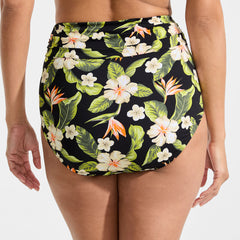 Women's Ruched High Waisted Full Coverage Bikini Bottoms