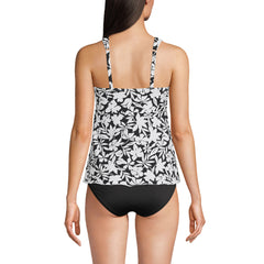 Women's DDD-Cup Flutter Scoop Neck Tankini Top